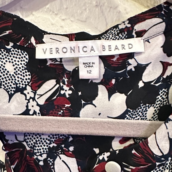 Veronica Beard Floral Blouse - size 12 - Picture 2 of 5